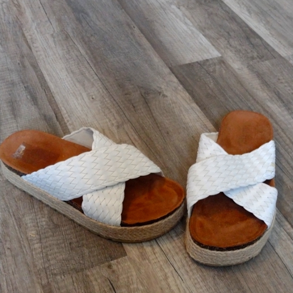 White sandals